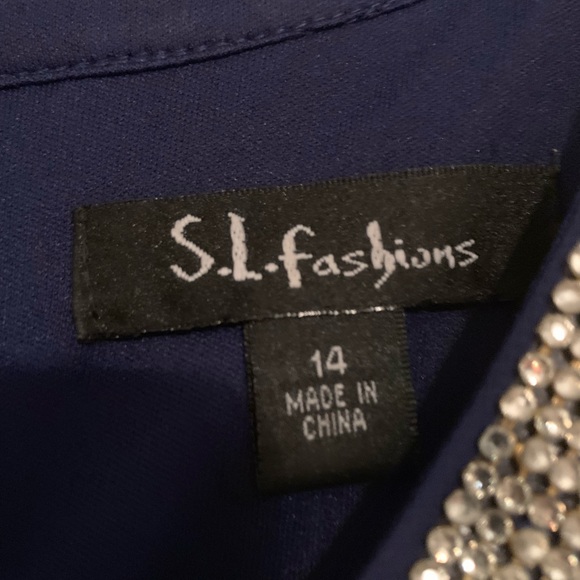 SL Fashion Evening Dress Size 14 - Picture 3 of 6